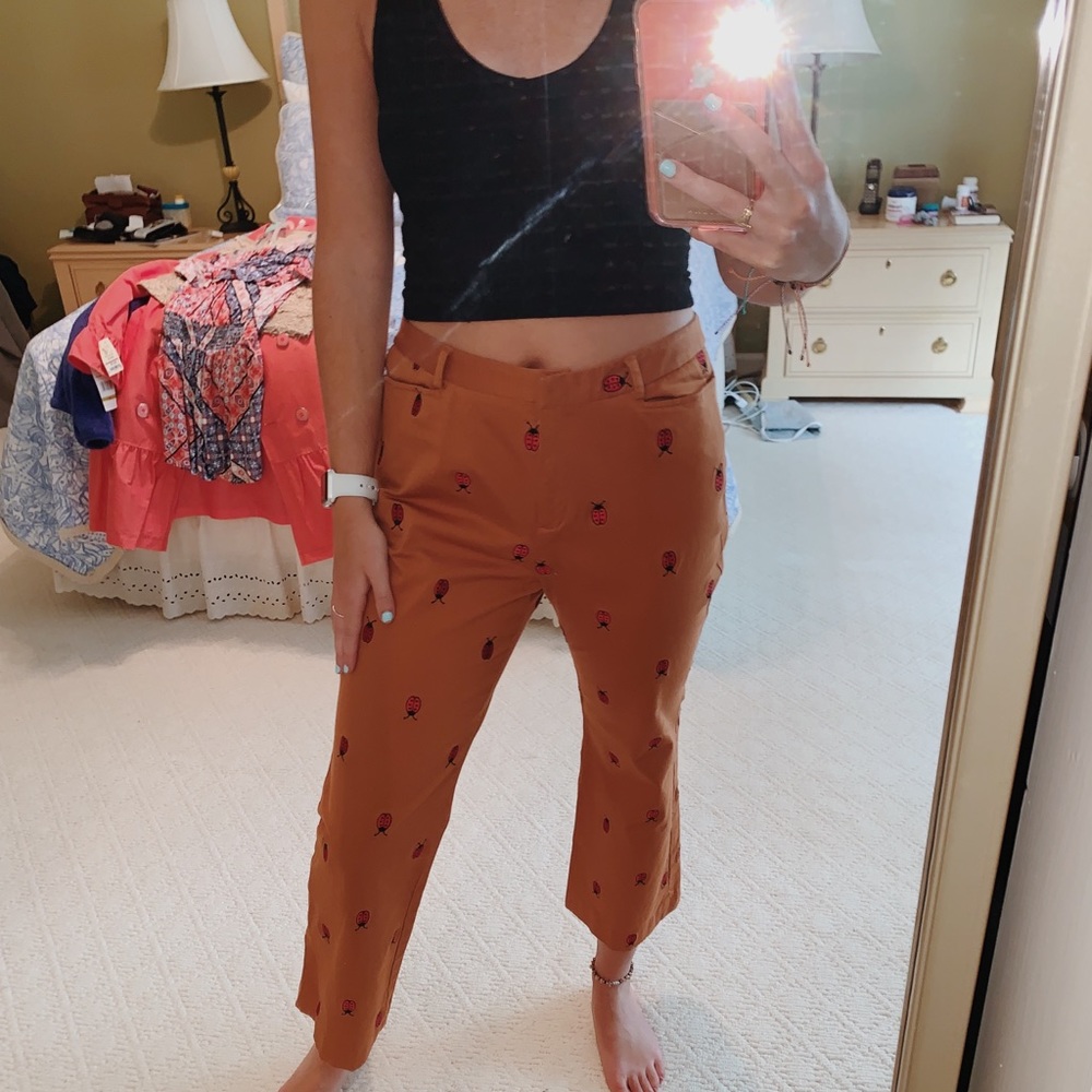 Lily Pulitzer Ladybug Cropped Flare Pants